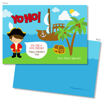 Spark & Spark Valentine's Day Exchange Cards - Yo Ho It's Valentine's Day Spark & Spark Valentine's Day Exchange Cards - Yo Ho It's Valentine's Day